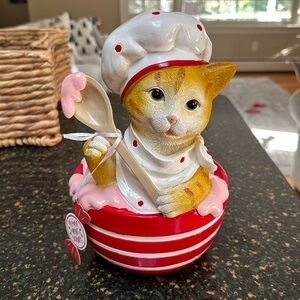 Peppermint Square Valentines Day Baking Cat